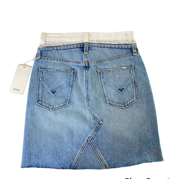 NEW Hudson Jeans Lulu Denim Skirt Contrasting Waistband 26 - Picture 3 of 8